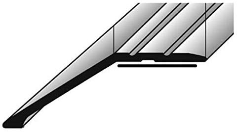 2 Meter Abschlussprofil / Abschlussleiste Laminat, 15,5 mm Einfasshöhe, Aluminium eloxiert, selbstklebend