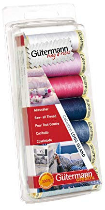 Gütermann Nähgarn-Set Long Island, 7 x 100 m Polyester Allesnäher-Set, 731102-5