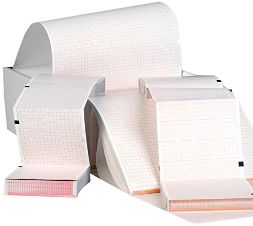 Servoprax H6 0310 EKG Papiere für Hellige Thermo-Schreiber, Cardiotest EK 56/ EK 53, 50 m Länge, 130 mm Breite (10 er-Pack)