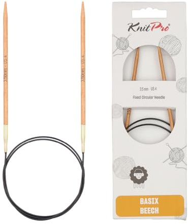 KnitPro Basix Beech Fixed Circular Needles 40 (100cm) | 3.50mm