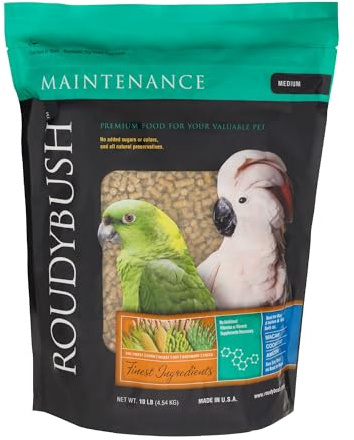 Roudybush Daily Maintenance Food for Birds - Scientifically Formulated Bird Feed - Bird Food Pellets w/Corn, Wheat, Soy & More - Nutritious & Healthy Feed for Birds (Medium, 10lb)