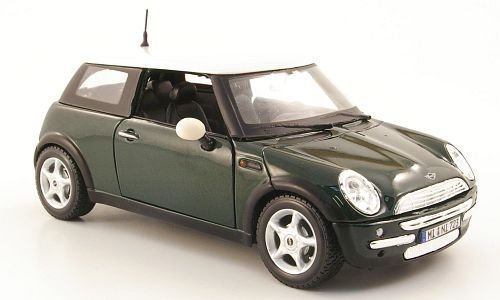 Mini Cooper, met.-grün/weiss, Modellauto, Fertigmodell, Maisto 1:24