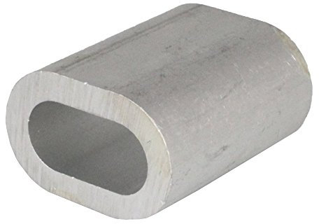 Pressklemme aus Aluminium DIN EN 13411-3 (DIN 3093) - (10 Stück) - Ds = 12 mm - Alu Klemme Presshülsen Drahtseilklemmen OVAL | BOOTSTEILE BRAUER®