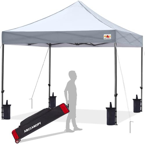 ABCCANOPY Pavillon 3x3M WASSERDICHT Flatpavillon Pop-up Gartenzelt Festzelt,Grau