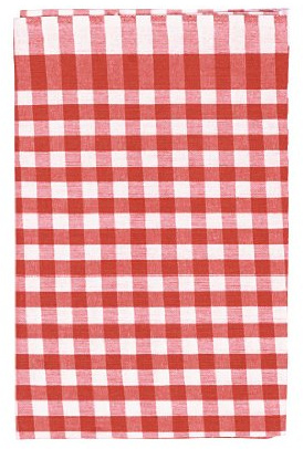 Geschirrtuch, 100% Baumwolle, 50x70cm, Karo, rot (1 Stück)