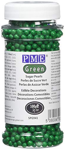 PME Sugar Pearls Green 100 g