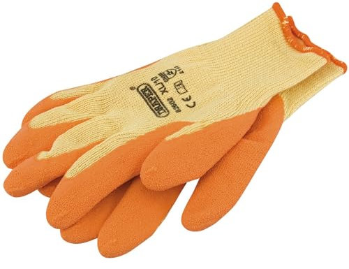 Draper 82602 Guanti da Lavoro Rivestiti in Lattice Resistente, XL - Arancione