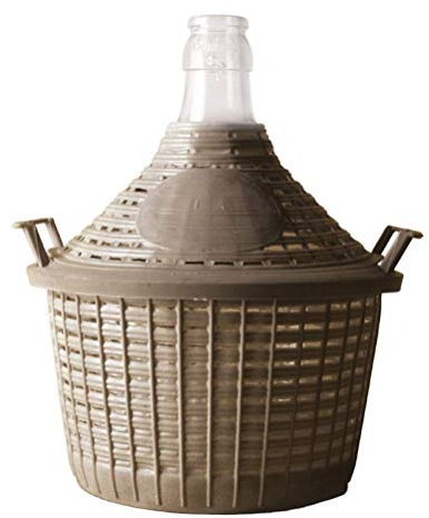 Glasballon 25 Liter im Plastikschutzkorb. Idealer Behälter zur Getränkeherstellung und Lagerung. Weinballon …