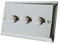 Slimline Polished Chrome LED 3 Gang Dimmer 250W - 10 Amp Triple 3 Gang 2 Way 250W LED Light Dimmer Switch