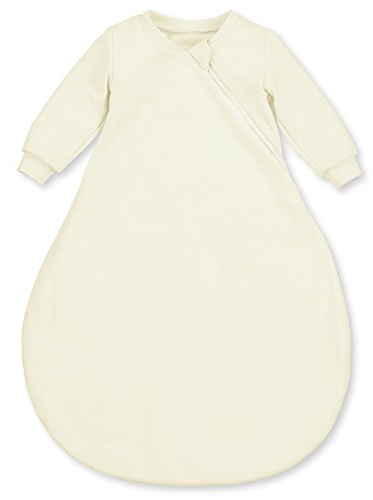 Sterntaler Leichter Schlafsack für Babys, Mit Ärmeln, Reißverschluss, Größe: 62, Crème
