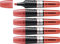 Stabilo LUMINATOR - Evidenziatore - lunga durata e doppio tratto (2 + 5 mm) - Confezione da 5 - Rosso