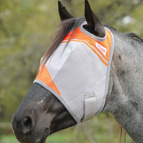 Cashel Crusader Fly Mask, Standard (Orange, Warmblood)