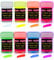 neon nights 8 x Pintura para Tejidos UV Luz Negra Pintura Textiles Lavable Tinte Ropa Camiseta Colores Neón Colorido