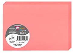 Clairefontaine 2235C Packung mit 25 Doppelkarten Pollen, 210g, in Format C6, 110 x 155mm, Litschi