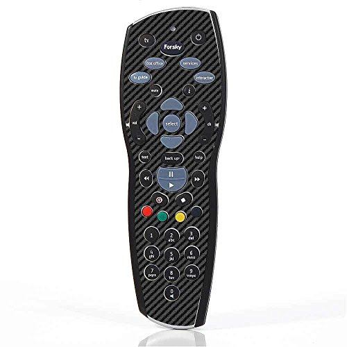 Black Carbon Fibre TV Remote Controller Vinyl Skin - for SKY Plus HD Remote ONLY - Remote not Included - Sticker only