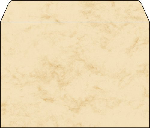 SIGEL DU203 Briefumschläge Marmor beige, C5, 25 Stück, gummiert