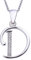 VIKI LYNN Initial Anhänger D 925 Sterling Silber Buchstabe Halskette mit Zirkonia Personalisierte Geschenke für Frauen Damen Mädchen