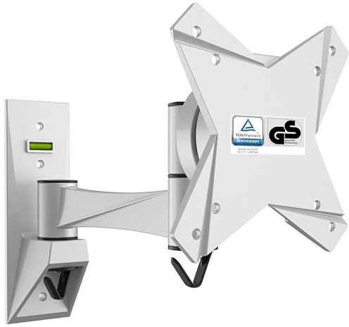 RICOO PC Monitor Wandhalterung Schwenkbar Neigbar für 15-30 Zoll, Halterung Wand S1611, Monitorhalterung, Bildschirmhalterung, Bildschirm Wandhalterung Monitor 27 Zoll, VESA 75 x 75, 100x100 mm