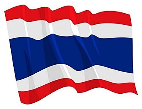 U24 Autoaufkleber wehende Flagge Thailand 8,5 x 6 cm