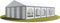 TOOLPORT Festzelt Partyzelt 5x10 m Premium, hochwertige PVC Plane 750 N in grau-weiß 100% wasserdicht mit Bodenrahmen