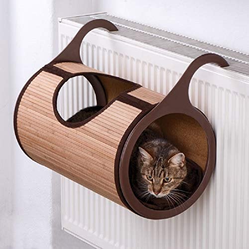 Bamboo Radiator Bed for Cats Cosy Place to Hide Away