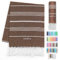 LeStoff Hamamtuch - 100% Bio-Baumwolle, 95 x 180 cm, Vorgewaschen, Saugstark, Schnelltrocknend, Leicht, Kompakt, Campinghandtuch, Reisehandtuch, Badetuch, Duschtuch, Badehandtuch, (Braun)