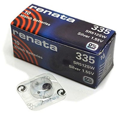 Renata 10 x 335 / SR512SW Uhrenbatterie/Knopfzelle, hergestellt in der Schweiz, Silberoxid, 1,5 V, auch Sb-Ab, 280-68, V335,622