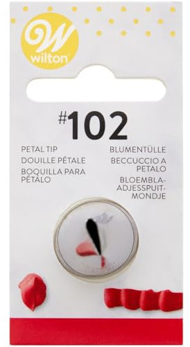 Wilton Douille à Pâtisserie #102 Pétale Cardé, Douille Professionnelle Métallique Buse de Glaçage Réutilisable pour la Décoration de Gateaux, Muffins et de Cupcakes