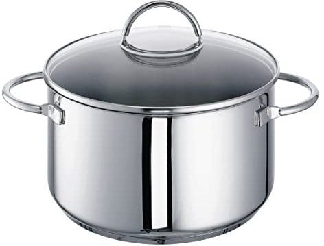 Rohe Germany, Edelstahl Fleischtopf Ravenna 24 cm, 18/10, Inhalt ca. 5,5 ltr, Silber