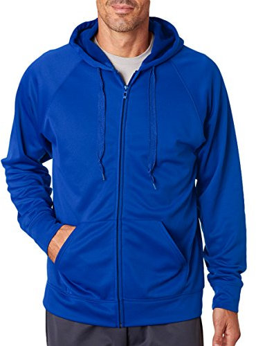 Adult 6 oz. DRI-POWER� SPORT Full-Zip Hooded Sweatshirt ROYAL L