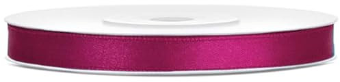 Satinband 25m x 6mm Dekoband Geschenkband (Fuchsia)