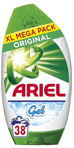 Ariel Washing Liquid Laundry Detergent Gel, 38 Washes, Original, Brrrilliant Stain Removal Even in 15˚C Or 15min