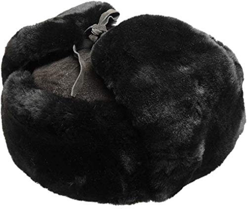 Harrys-Collection Herren Echte Lammfellmütze in 2 Farben, Kopfgröße:60, Farben:Dunkelbraun