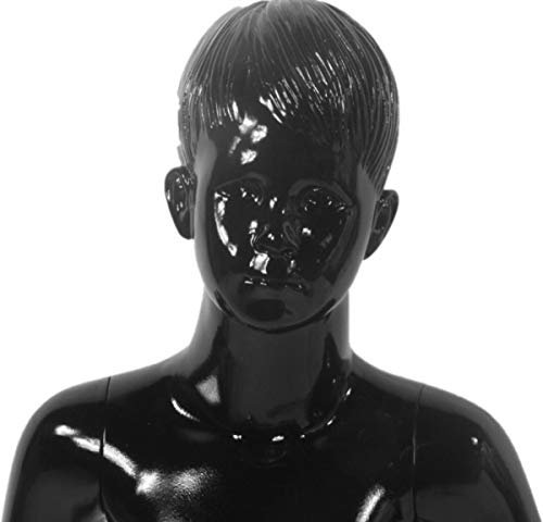 Schaufensterpuppe Junge Glänzend Schwarz