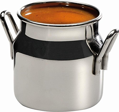 APS 40640 Mini-Milchkannen-Set SNACKHOLDER, 4er-Set, oben Ø 4,5 cm, Höhe 5 cm, 0,08 Liter, Edelstahl