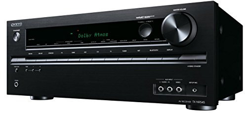 Onkyo TX-NR545 (B) Réseau récepteur AV (7.2 canaux, 120 watts, Dolby Atmos, 4K Ultra HD, HDCP 2.2, 6x HDMI, Bluetooth, WiFi, Audio Streaming, 384 kHz, 32 bits) noir