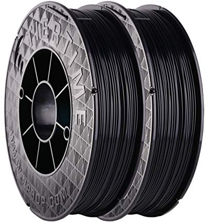 UP Fila Tough ABS 3D Printer Filament, Low Odor, Consistent 1.75mm Diameter,1KG (500g×2 Spools), Black (C-23-02)