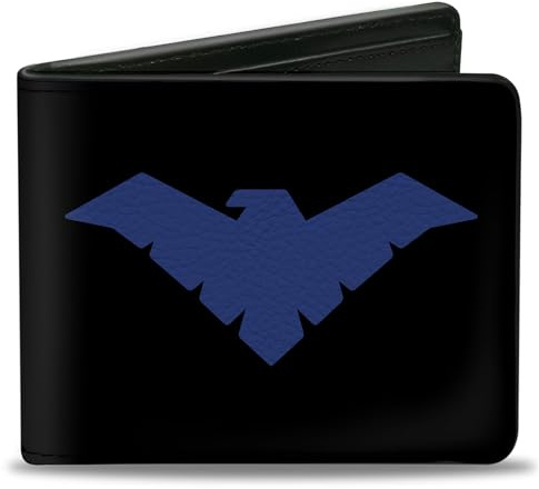 Buckle-Down Unisex-Erwachsene Bifold Wallet Nightwing Zweifalten-Geldbörse, Mehrfarbig, 10.1 cm x 8.89 cm