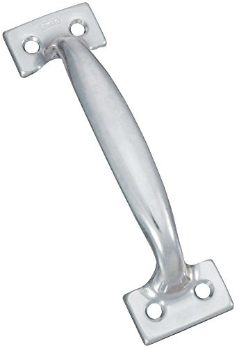 National Hardware Door Pull Handle, 6-1/2 in, Steel, Zinc Plated
