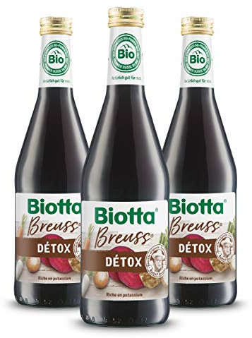 BIOTTA - Jus Breuss Original Détox - Mélange harmonieux de précieux jus de légumes 100% bio - Riche en potassium - 500ml - Fabrication Suisse - Lot de 3