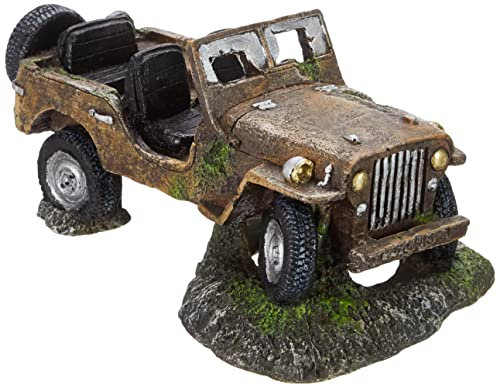 Nobby Aqua Ornaments Jeep Wrack, 26 x 15,5 x 12,5 cm, 1 Stück