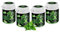 kauX Xylitol Zahnpflege-Kaugummi ohne Aspartam, 4'er Pack Peppermint (60g=40 Stück pro Dose)