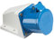 Knightsbridge IN0012 Winkel-Steckdose, 2P+E, 240 V, IP44, 32 A, blau, Kunststoff
