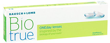 Bausch + Lomb Biotrue ONEday Tageslinsen, sphärische Kontaktlinsen, weich, 5 Stück/BC 8.6 mm/DIA 14.2 mm / -2.50 Dioptrien