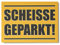 Haftnotizen Scheiße geparkt! I Gelb I Notiz-Block in DIN A7, 50 Klebezettel I Verwarnung für Falschparker, haftklebend, leicht ablösbar I dv603