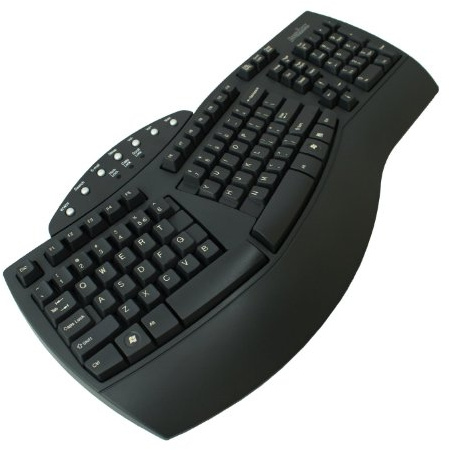 Fellowes Microban Split Design Wired Keyboard, Dark Gray - FEL9891503