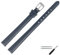 MARBURGER Uhrenarmband 8mm Leder Blau Silber XL Glatt Mit Naht - Montage Set 6600851000120