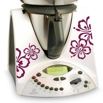 Grafix Aufkleber für Thermomix TM31 Hibiskus Bordeaux