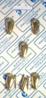 GANCI PER QUADRI A GOCCIA Pz.5 CROMO LUCIDO