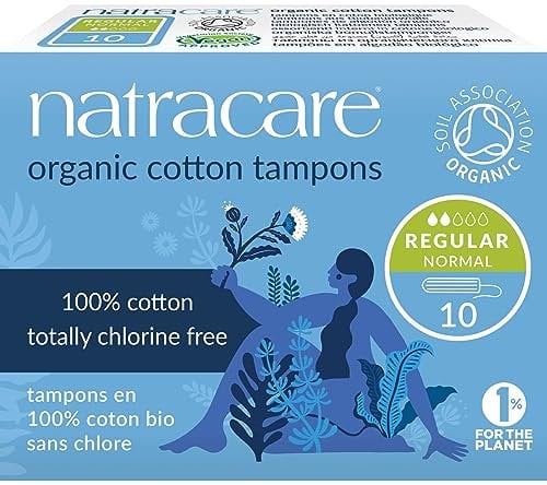 Natracare Organic Cotton Non Applicator Tampons Regular 10 Per Pack